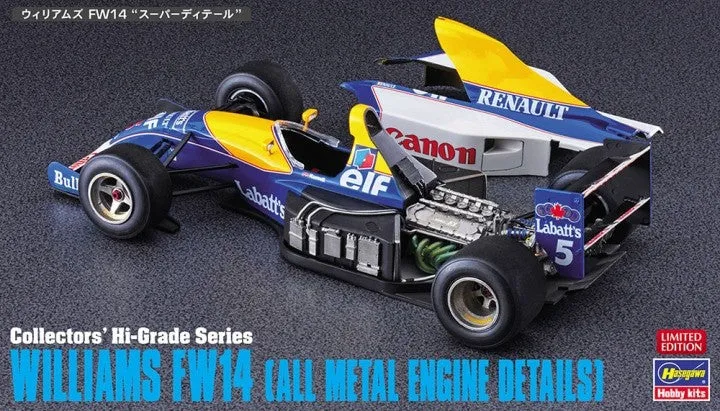 Williams Renault FW14 F1 1991 with metal engine Kit 1:24