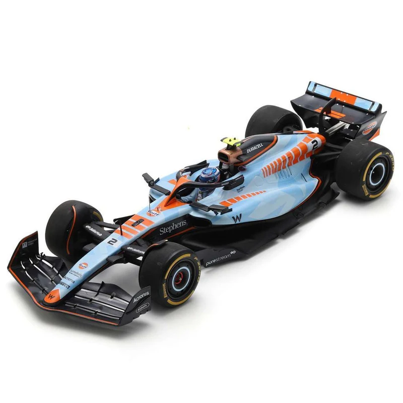 Williams Racing F1 FW45 Singapore GP 2023 livrea Gulf “Bolder Than Bold“ Logan Sargeant 1:18