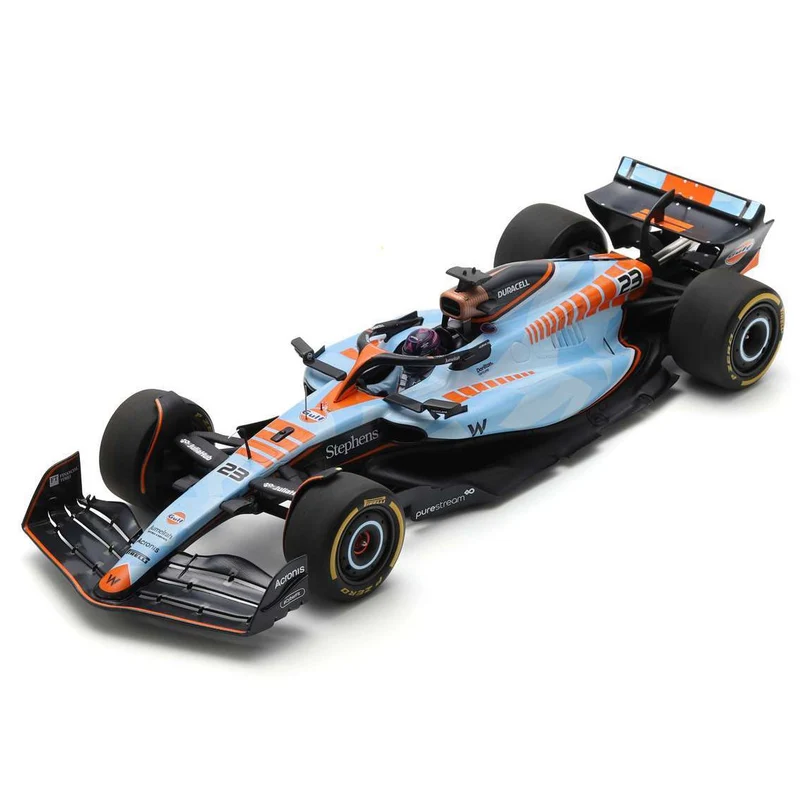 Williams Racing F1 FW45 Singapore GP 2023 livrea Gulf “Bolder Than Bold“ Alexander Albon 1:18