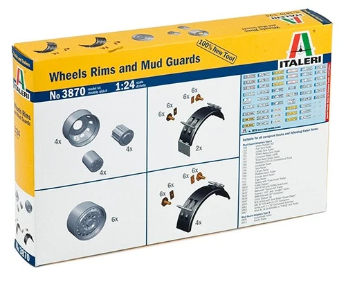 Wheels Rims and Mud Guards Kit 1:24