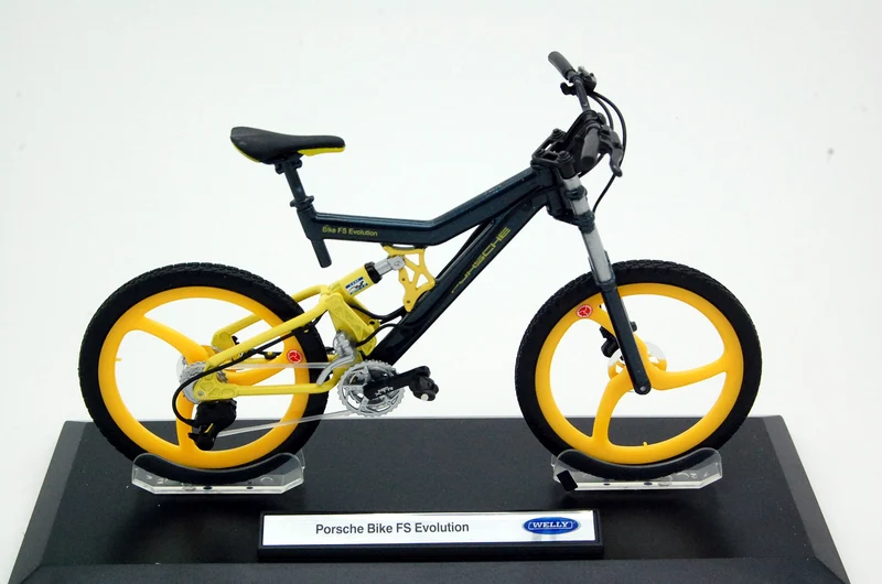 Bicicletta Porsche Bike FS Evolution grigio / giallo 1:10