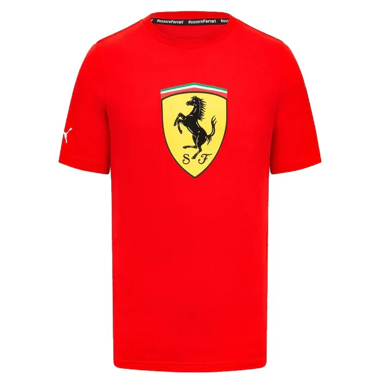 Scuderia Ferrari T-Shirt Puma Uomo Scudetto Rosso