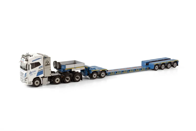 Volvo FH4 Globetrotter 8x4 Low Loader 4 axle + Dolly 2 axle 1:50