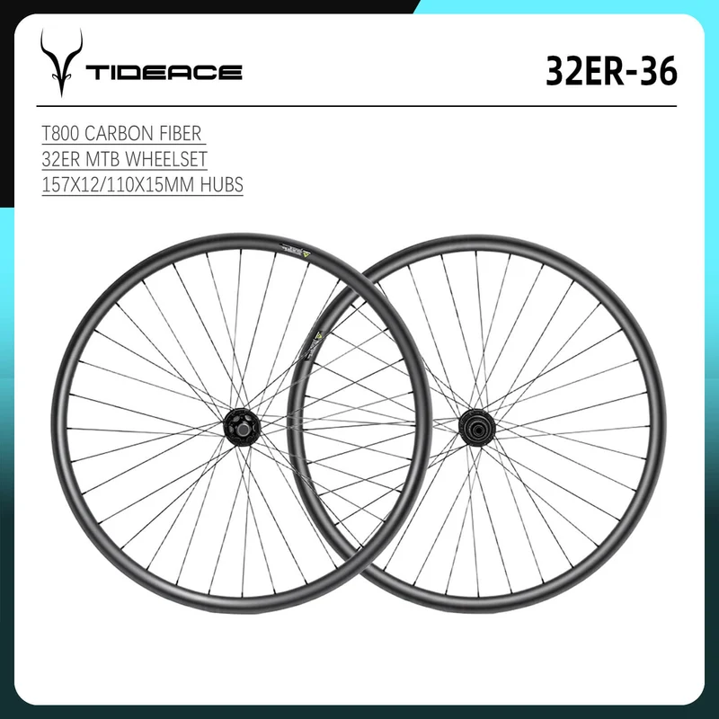 Set di ruote MTB in carbonio da 32 pollici