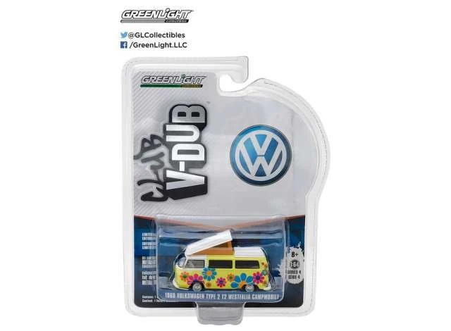 Volkswagen T2 Campmobile Hippie Dippy Van "Club Vee-Dub series 4" 1:64