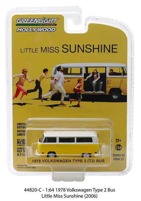 Volkswagen T2 1978 Bus "Little Miss Sunshine" Yellow 1:64