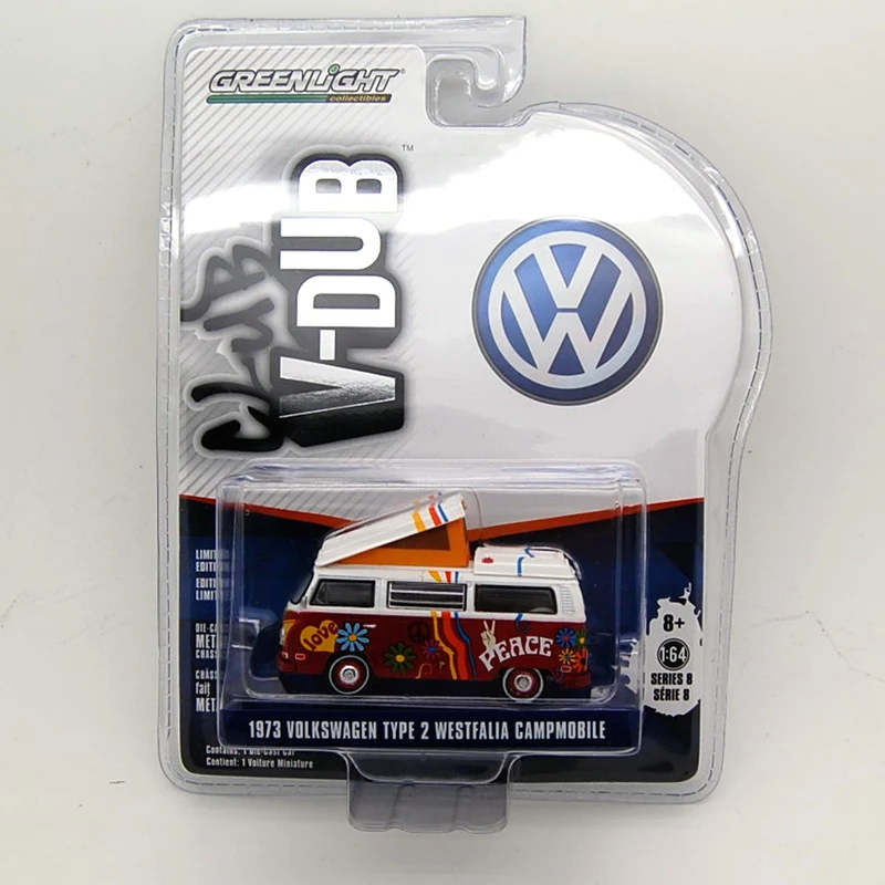Volkswagen T2 1974 Westfalia Campmobile Peace "Club Vee-Dub series 8" 1:64