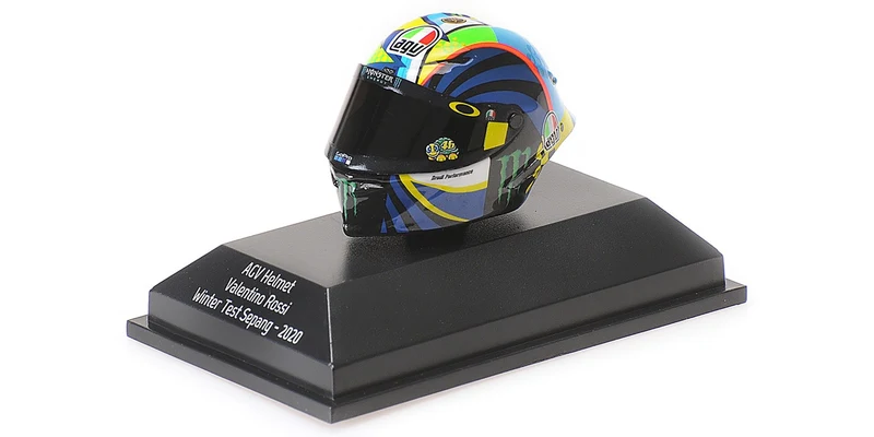 Valentino Rossi Casco AGV Helmet 2020 Winter Test Sepang Moto Gp 1:8