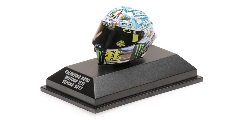 Valentino Rossi Casco AGV Helmet 2017 Sepang Moto Gp 1:8