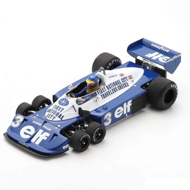 Tyrrell P34 F1 German GP 1977 Ronnie Peterson con Vetrina 1:18
