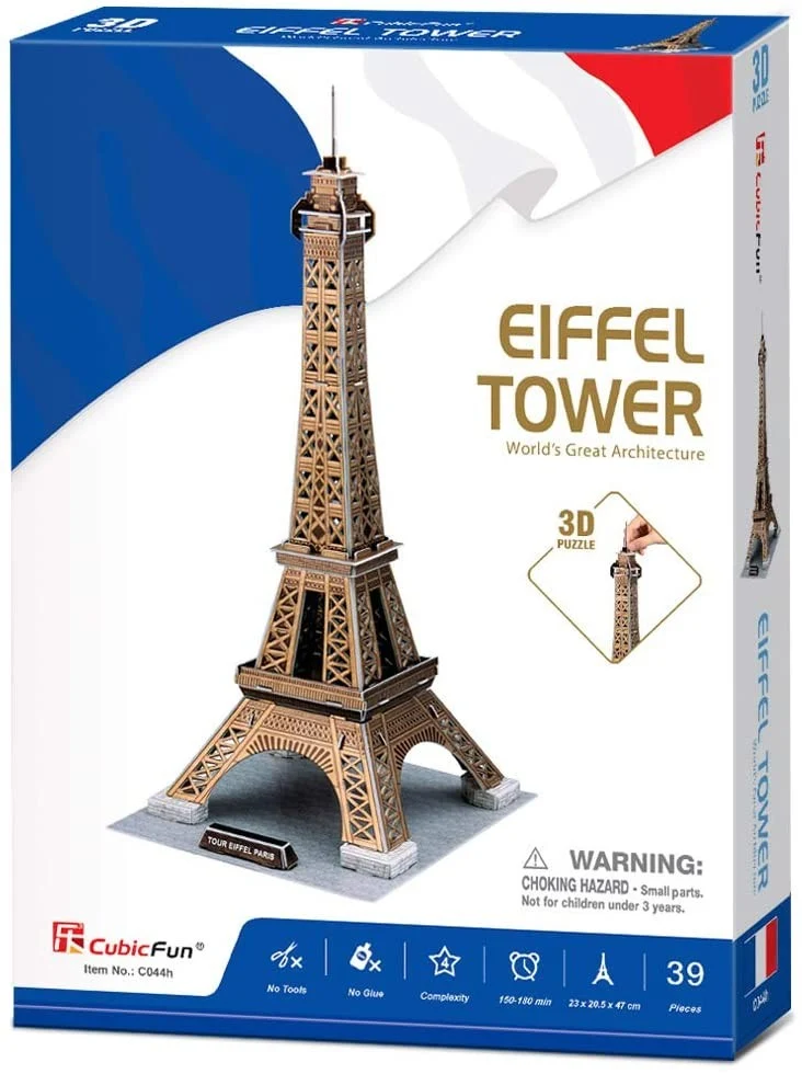 Torre Eiffel Parigi Cubic Fun 3D Puzzle 47 cm h