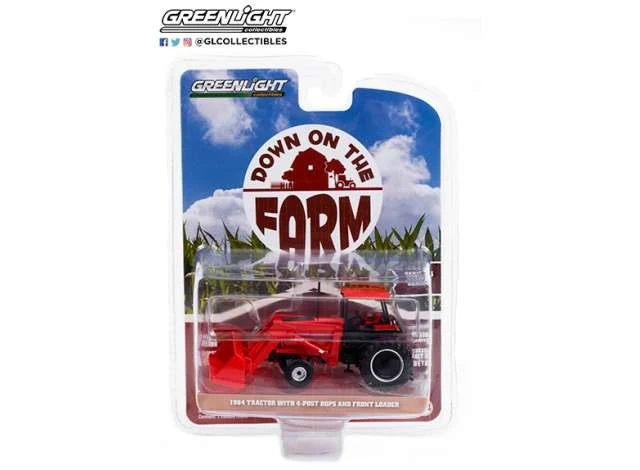 Trattore 1984 con Pala e tettuccio "Down in The Farm" Rosso 1:64