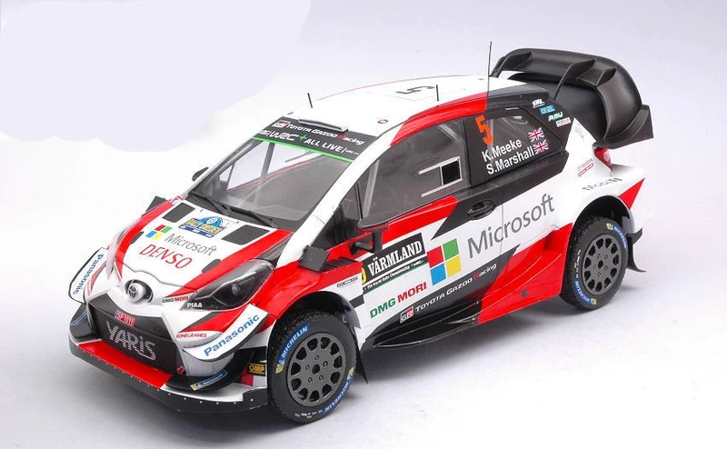Toyota Yaris WRC Team Gazoo Racing Rally di Svezia 2019 K.Meeke - S.Marshall 1:18