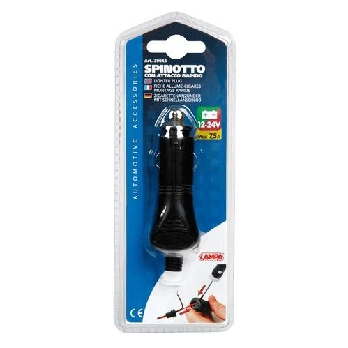 Spina accendisigari con attacco rapido 12/24V