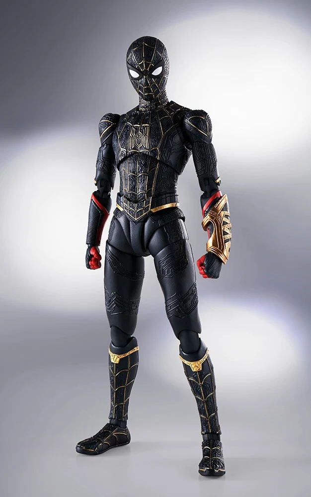 Spiderman SHF No Way Home Black & Gold Suit Special Set 15 cm Action Figure