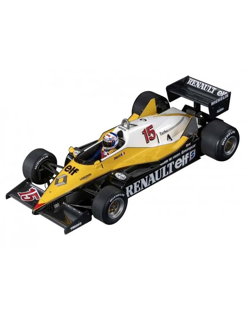 Renault F1 1983 RE40 Winner British GP + Alain Prost 1:18