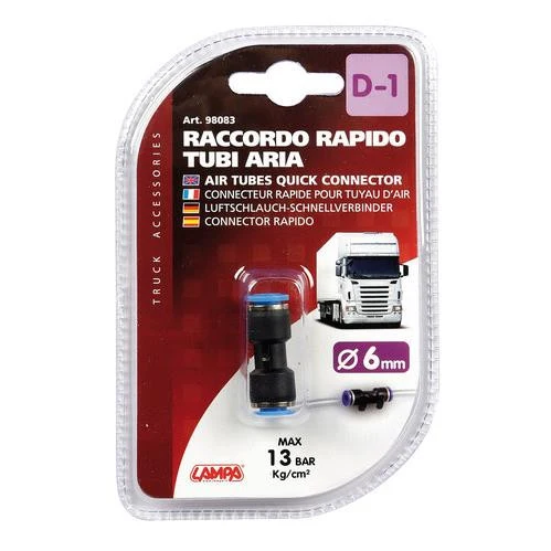Raccordo Aria Lampa D1 per tubi da 6mm