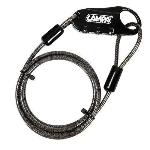 Portex lucchetto a combinazione con cavo di sicurezza 150 cm