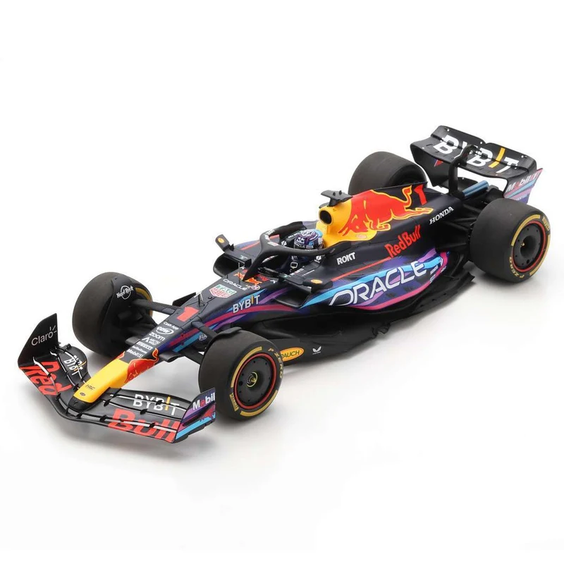 Red Bull Racing RB19 F1 2023 Oracle Red Bull Racing RB19 Winner Miami GP 2023 Max Verstappen 1:18