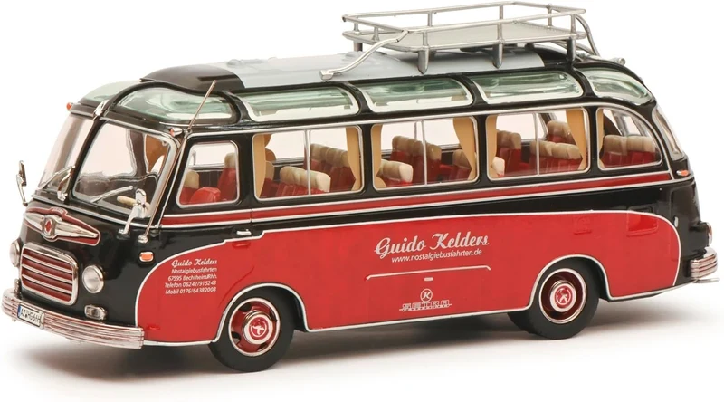 Setra S6 Autobus 1955 Guido Kelders red - green 1:43