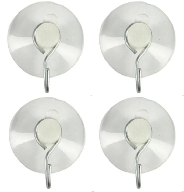 Set ventose con ganci confezione 4 pezzi