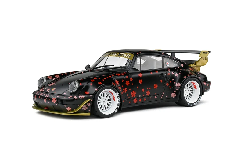 Porsche 911 (964) RWB Rauh-Welt Aoki black - with decor 1:18