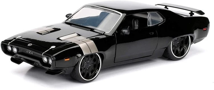 Plymouth GTX 1972 Dom's "Fast & Furious 8" black 1:24