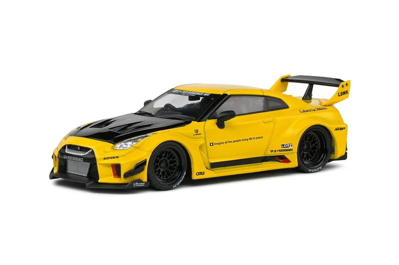 Nissan GT-R (R35) Liberty Walk LBWK Silhouette 2020 Yellow 1:43