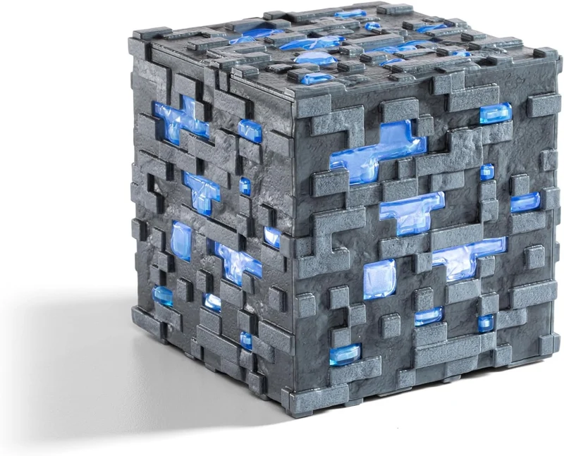 Minecraft Illuminating Diamond Ore Cube 10x10x10cm