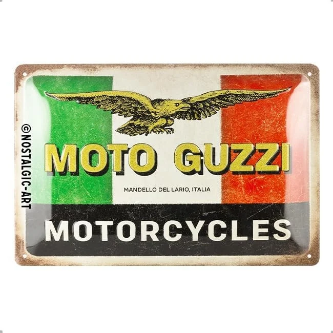 Metal Tac Signs 3D Moto Guzzi "Mandello del Lario" 20 x 30 cm