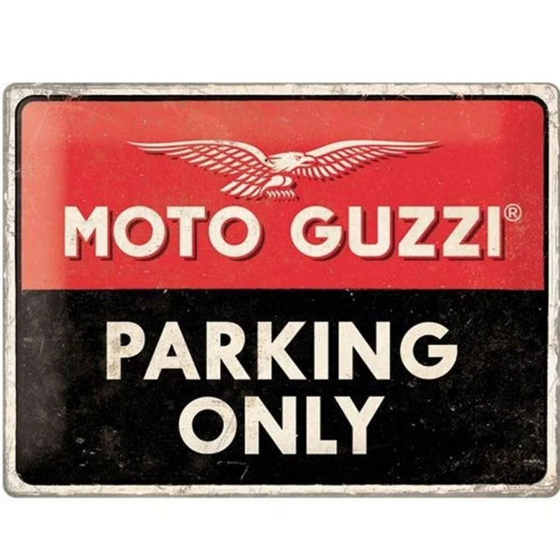 Metal Tac Signs 3D "Moto Guzzi Parking Only" 30*40cm