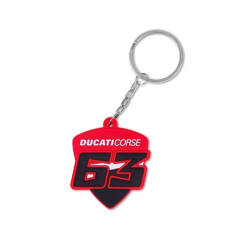 Pecco Bagnaia Ducati Corse 63 Portachiavi in Gomma