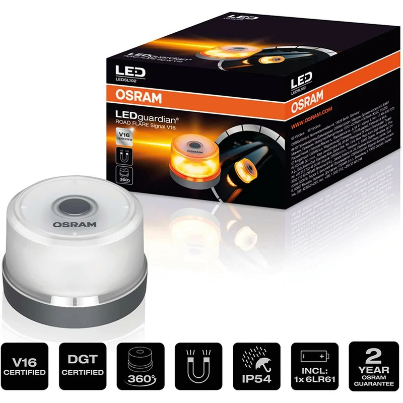 Osram Led Guardian Road Flare Signal V16 luce di emergenza potente