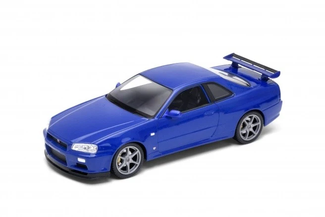 Nissan Skyline GTR R34 2002 blu 1:24