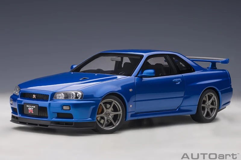 Nissan Skyline GT-R R34 V-spec II Bayside Blue 1:18
