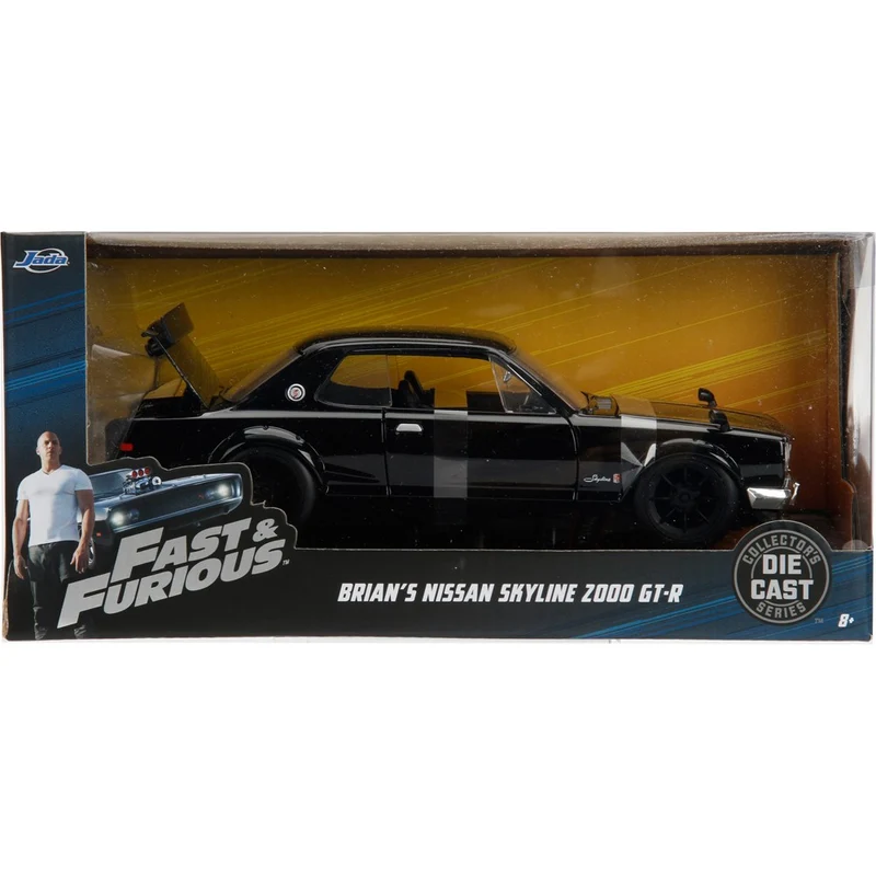 Nissan Skyline 2000 GT-R 1973 "Fast & Furious VI" Brian O'Connor Black 1:24