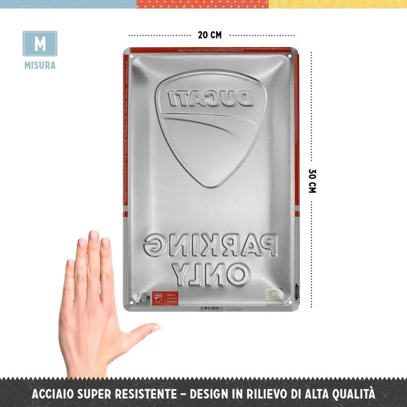 Metal Tac Signs 3D "Ducati Parking Only" 20*30cm