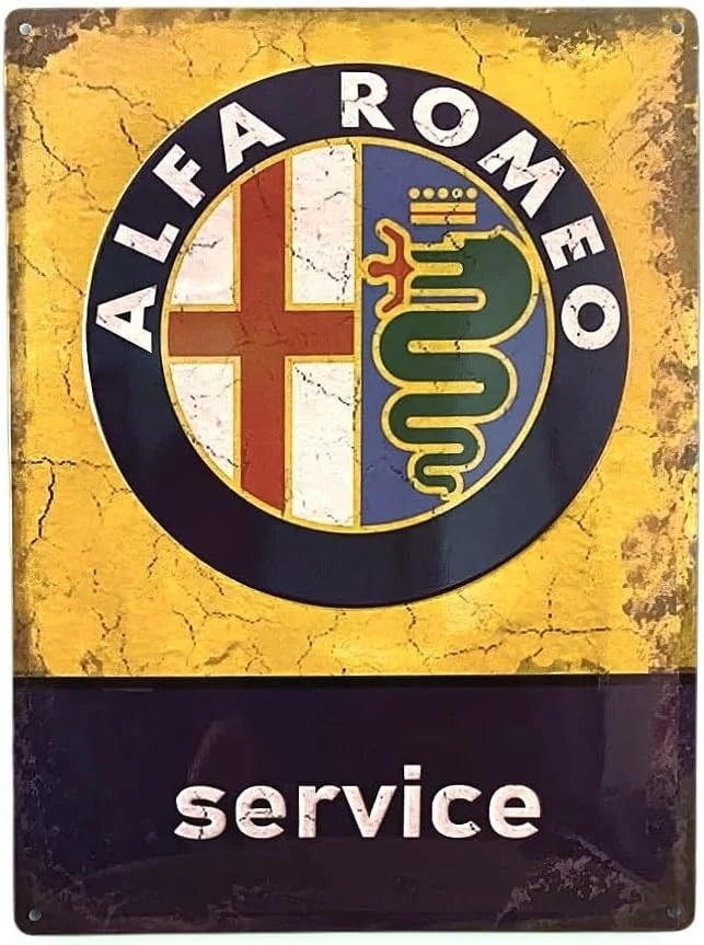 Metal Tac Signs 3D "Alfa Romeo Service" 15*20cm