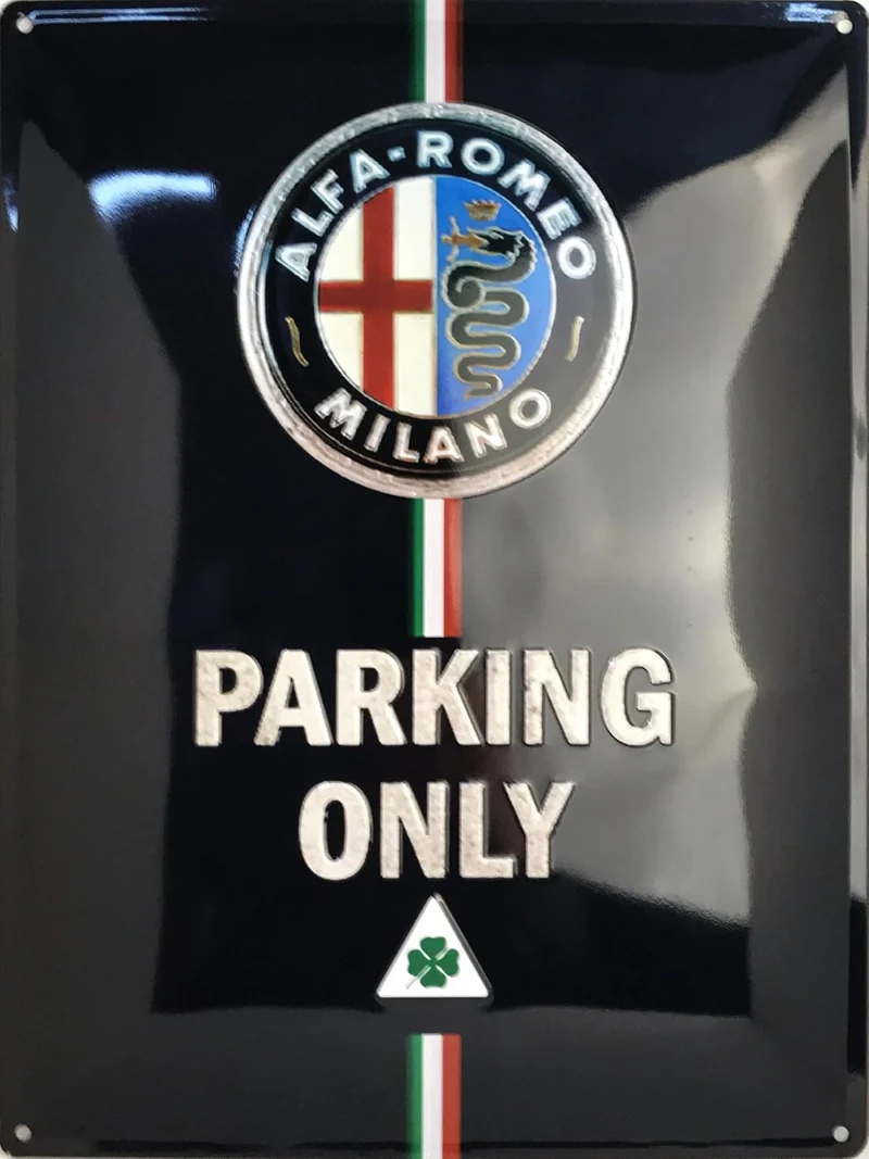 Metal Tac Signs 3D "Alfa Romeo Parking" 30*40cm