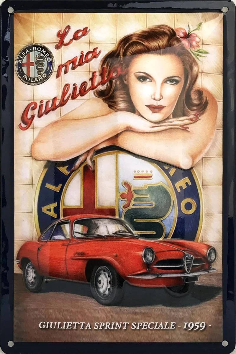 Metal Tac Signs 3D "Alfa Romeo Giulietta Sprint" 20*30cm