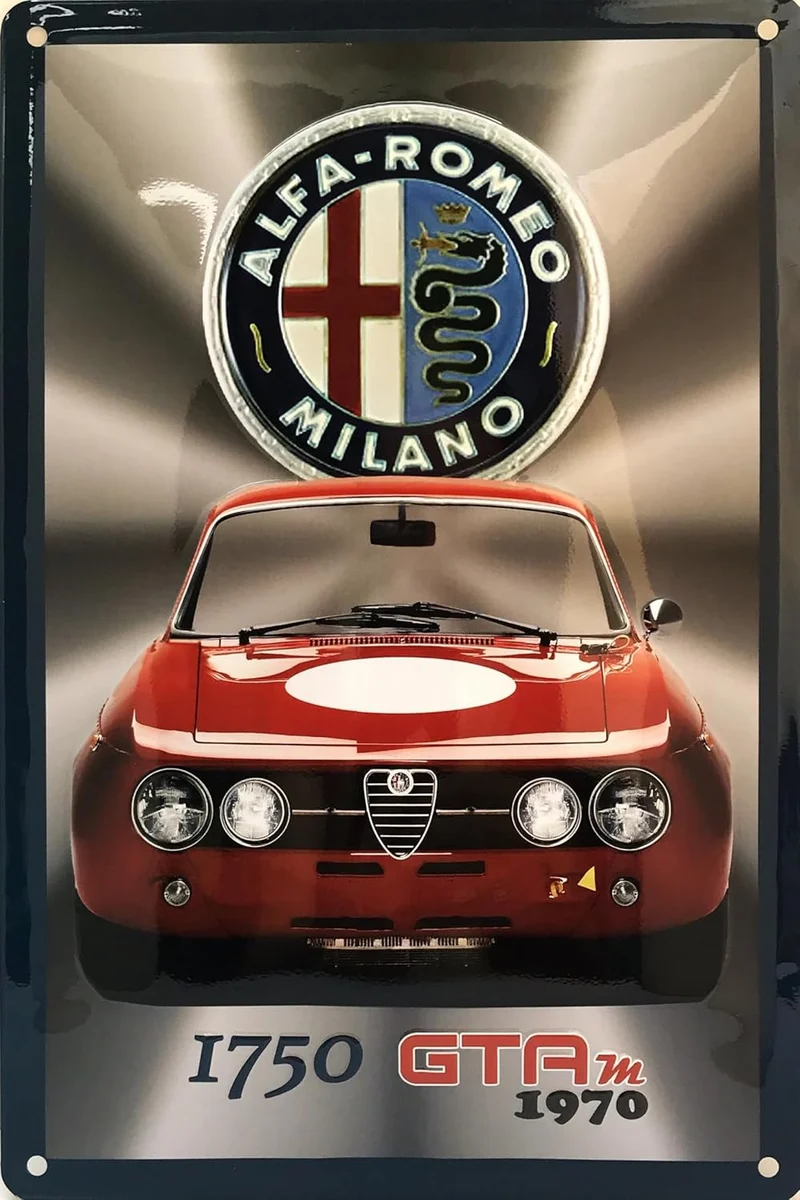 Metal Tac Signs 3D "Alfa Romeo 1750 GTA" 20*30cm