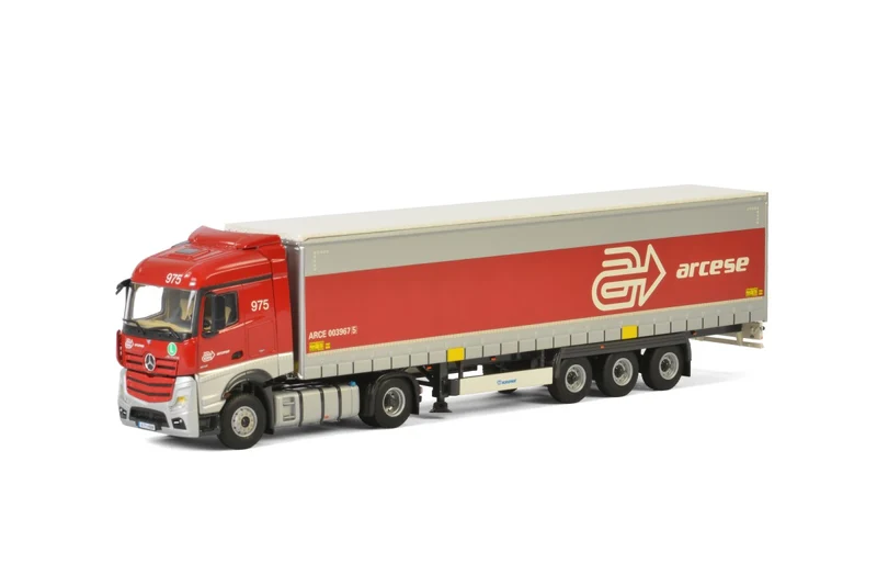Mercedes-Benz Actros MP4 SLT Stream Space rimorchio tenda "Arcese Trasporti" frigorifero 3 assi (I) 1:50