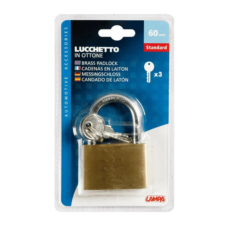 Lucchetto in ottone standard - 60 mm