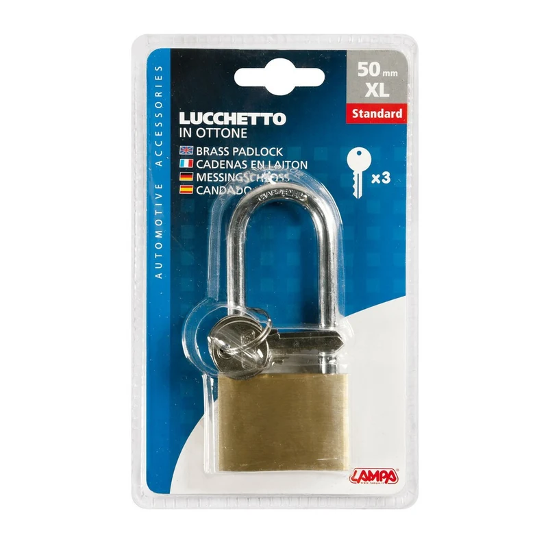 Lucchetto in ottone standard - 50 mm XL