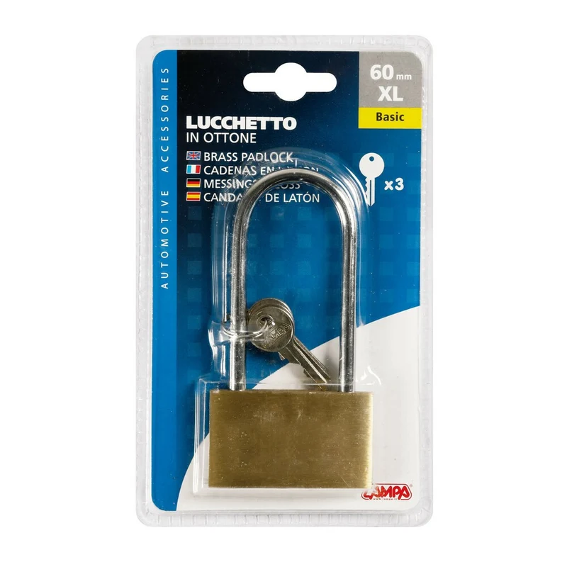 Lucchetto in ottone Basic - 60 mm XL