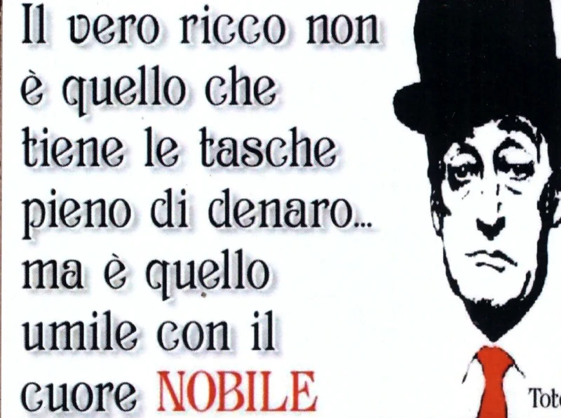 Magnete Frasi Celebri Napoletane "Il vero ricco...."