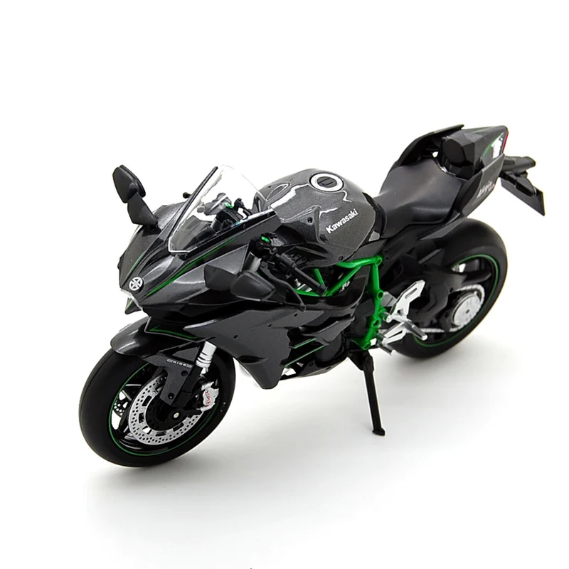 Kawasaki Ninja H2 2015 Black Carbon Green 1:12