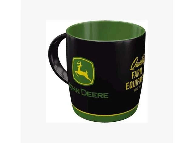 John Deere Black Logo Tazza Ceramica Mug 8,5 x 9 cm (340 ml)