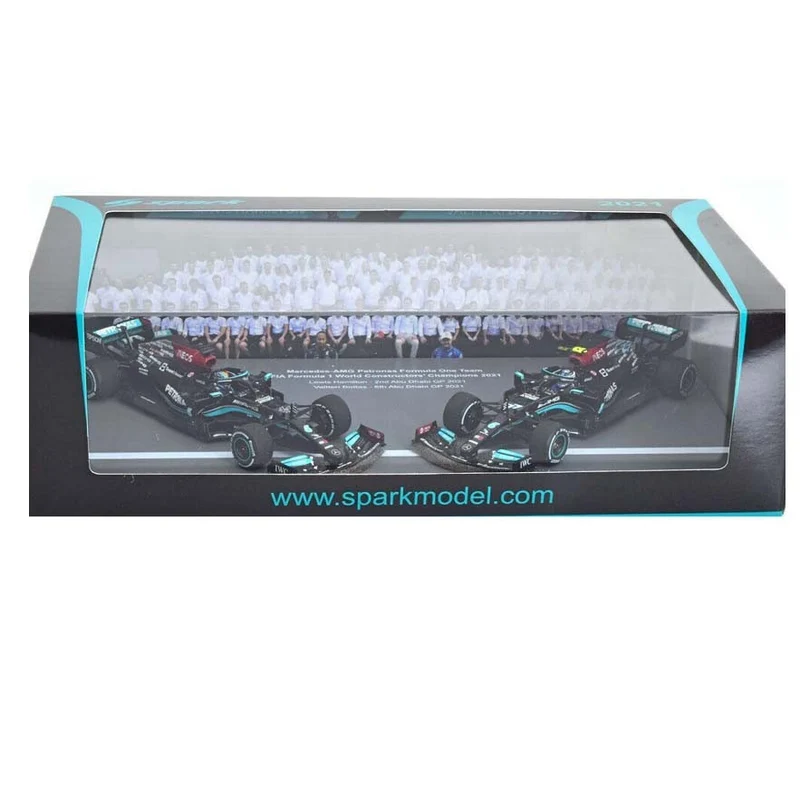 Mercedes-AMG Petronas Formula One Team 44 F1 W12 E Performance 2nd & 6th Abu Dhabi GP 2021 Set 2 Cars Hamilton + Bottas 1:43