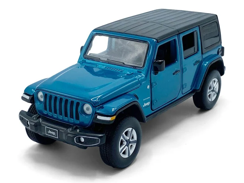 Jeep Wrangler Sahara Unlimited 2017 Blue 1:32